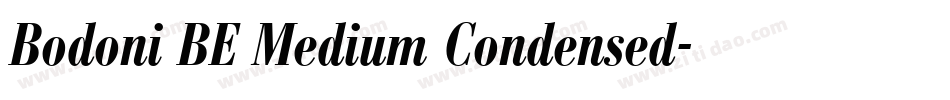 Bodoni BE Medium Condensed字体转换